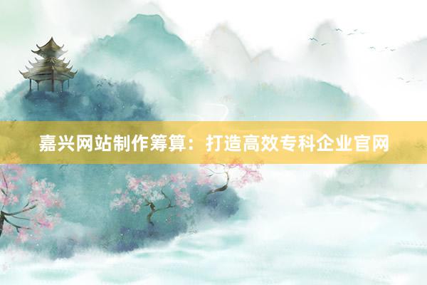 嘉兴网站制作筹算：打造高效专科企业官网